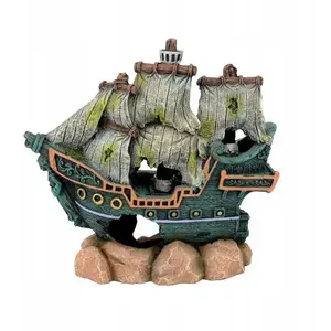 Akvārija dekors Terra Natura kuģa vraks Magellan 16 cm — sveķu ornaments