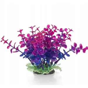 Akvārija dekors Terra Natura Aqua Natura plastmasas Peperomia 12 cm zili-violeta