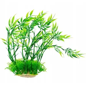 Akvārija dekorācija AQUAEL Aqua Natura, plastmasas ar rozā akcentu, smalklapaina, 15–20 cm