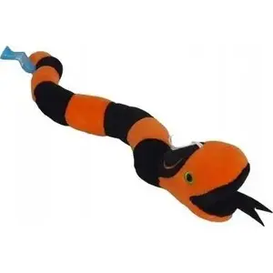 Toy snake Dubi Ziki black‑orange 45 cm — soft plush figure for play and decor