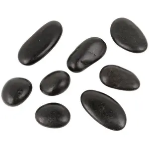Dekoratīvi pulēti melni oļi VidaXL 20–30 mm akvārijam un terārijam, 10 kg