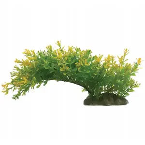 Akvārija dekora augs LAMELA Aqua Natura TN-44081, plastmasas, zaļš, 23 cm, šaura pamatne, plašas lapiņas