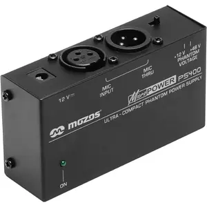 Блок питания Mozos PS400 фантомное +48В и +12В для микрофонов XLR