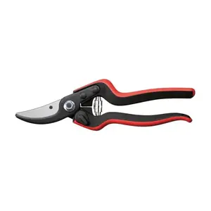 Griešanas šķēres Felco 160 L Bypass, tērauda asmens, 220 mm garums, 25 mm griešanas jauda, melnas/sarkanas rokturi