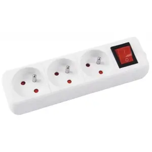 Удлинитель Office Products с защитой от перенапряжения 3 розетки 3 м белый