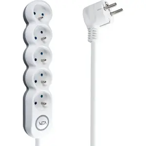 Power strip LIBOX LB0193-5 — 5 sockets, 5 m cable, white