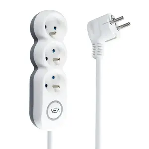 Power extension cable LIBOX LB0192-5, 5 m, 3 AC outlets, 230 V/16 A, white, indoor