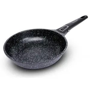 Frying pan Techwood TP-28PO — all-purpose round pan, 28 cm diameter, black