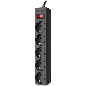 Surge protector SVEN SF-05E power strip 5 sockets 3.0 m cable black