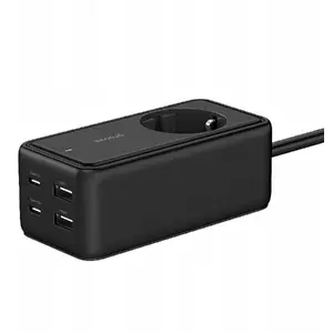 Barošanas pagarinātājs ar pārsprieguma aizsardzību Proove SB9877 — 2x USB-A, 2x USB-C, 1,5 m, 65 W