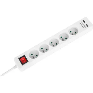 Power strip Rebel Electro URZ3203-3 — 5 sockets, 3 m cable, white
