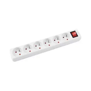 Сетевой удлинитель с защитой от перенапряжения Office Products 6 розеток 1.5 м белый