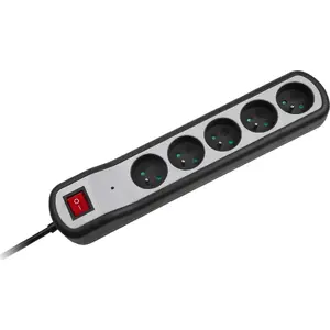 Power strip Rebel Power 5-socket with switch 1.5 m cable, 3x1.5 mm² conductors
