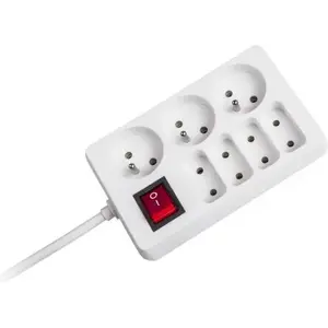 Power strip Rebel Electro URZ 7 sockets 1.5 m white (URZ3053-1,5)