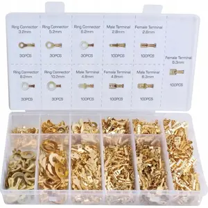 Automotive Cable Connector Kit YATO EX11345 — 750 Round Male and Female Connectors