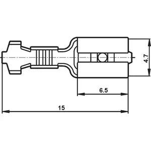 Connector plug DAX KSG-4.7/1.0*P100 — female electrical connector, model KSG-4.7/1.0*P100