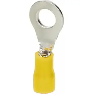 Insulated Ring Terminal ORNO OR-KK-8102/6/6, max conductor 6 mm², M6 stud eye, pack 100 pcs