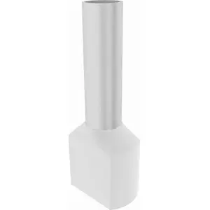 Elpromet insulated double ferrule terminals 2×0.5 mm², 8 mm length, white, pack 100