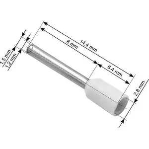 Insulated Cable Ferrule Connector 0.75 mm² × 8 mm, No name (MPN 13461)