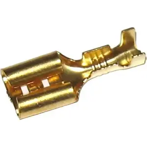 Crimp connector sleeve 6.3 mm LIBOX LB0044, insulated electrical terminal, pack of 100