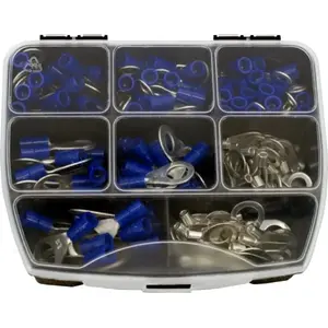 Crimp Ring Terminal Kit BM S.P.A 170 pcs BM01231/170 — assorted ring terminal connectors