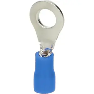 Ring insulated cable end ORNO OR-KK-8102/2,5/6/B1 for conductor up to 25 mm², ring for M6 screw, blister pack 10 pcs