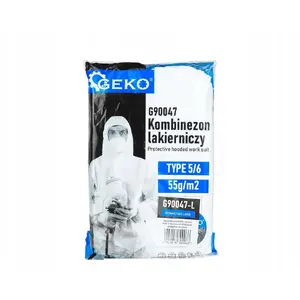 Protective Paint Coverall with Hood GEKO Type 5/6, 55 g/m², Size L (50)
