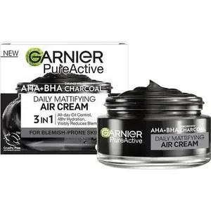 Дневной крем для лица GARNIER Pure Active AHA BHA Charcoal Mattifying Air 50 мл