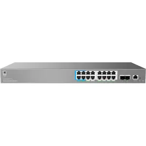 Tīkla slēdzis Grandstream GWN7802P Pro — 16x 1Gb RJ45, PoE++, SFP+, L2++ pārvaldāms, DHCP, CLI, VLAN