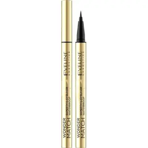 Liquid eyeliner Eveline Wonder Match waterproof precision Deep Black – Eveline