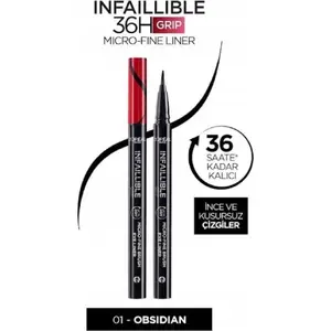Liquid microfine brush eyeliner No name Infaillible Grip 36h 01 Obsidian Black 0.4g
