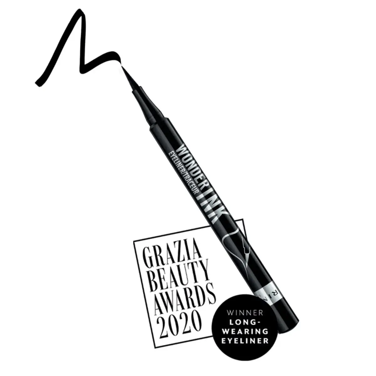 Šķidrā acu kontūra Rimmel Wonder Ink Black Photo 2