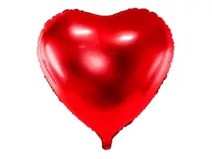 Toy balloon PartyDeco FB9M-007, foil, red, 45 cm diameter, 1 pc