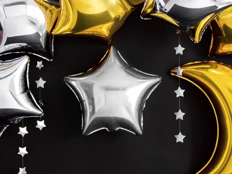 Rotaļlietu balons PartyDeco Star — 480 mm, 50 gab. Photo 6