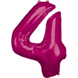 Toy balloon AMSCAN 9907283, foil, pink, inflated diameter 86 cm, pack of 5