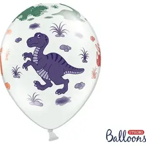 Balloon set PartyDeco Dinozaury, foil/latex mix, 30 cm, 6 pcs