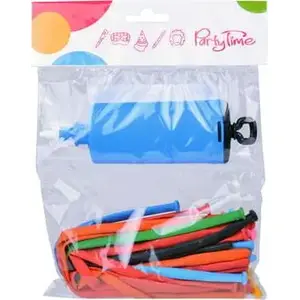 Party balloons set Arpex BALONY MODELIN.Z with pump — 20 pieces