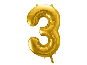 Игрушечный шар PartyDeco FB1M-3-019, фольга, золотой, высота 1000 мм (в надув. виде ~86 см)