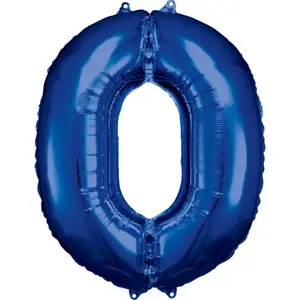 Toy balloon AMSCAN 9907274 — foil blue, inflated diameter 66 cm, pack of 5