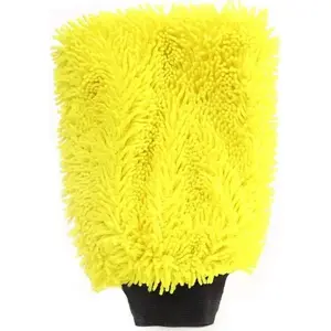 Microfiber Car Wash Glove Amio AMI-02517, 23x17 cm, 71 g, yellow