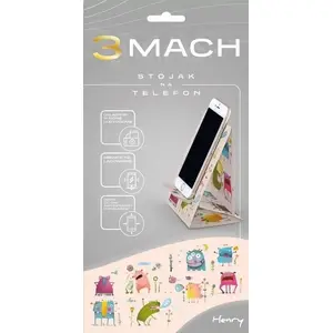 Phone stand HENRY model 3MACH 'Potwory' – compact desktop holder for smartphones