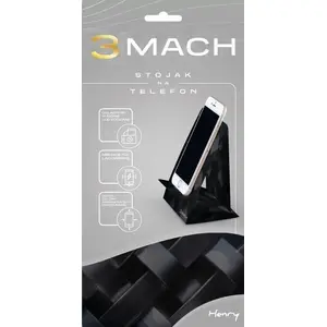 Phone stand HENRY 3MACH model 402692 — carbon finish, compact adjustable support
