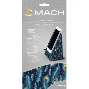 Phone Stand HENRY 3MACH model 402690 — desktop holder, decorative peacock-feather pattern