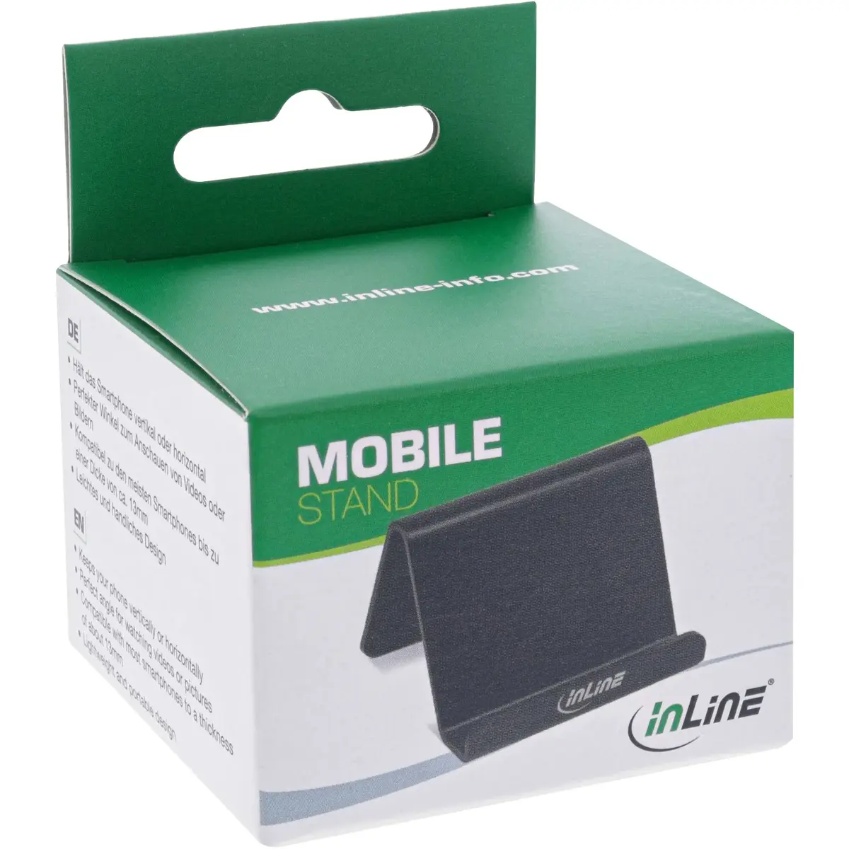 InLine Smartphone and Mobile Phone Stand — Passive, Black Photo 5