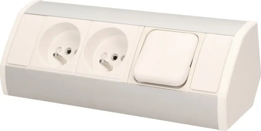 Mēbeļu kontaktligzda ORNO OR-GM-9002/W-G ar divām