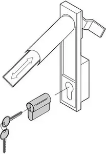 Lock Cylinder Mounting Adapter SCHROFF 26.10.0077 for Cabinet/Security Panels