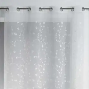 Штора Douceur d'Interieur FIRANA MAŁA KWIAT BIAŁA 140x240 — белая с цветочным узором 140×240 см