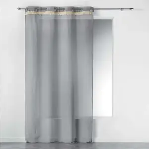 Штора Douceur d'Interieur FRANGY серого цвета 140x240 см