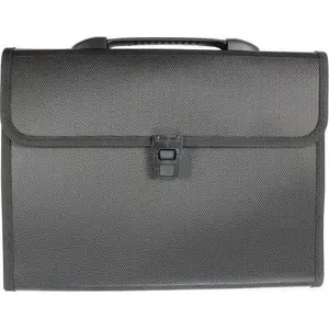 Folder A4 with Handle 12 Compartments, Taurus — Black