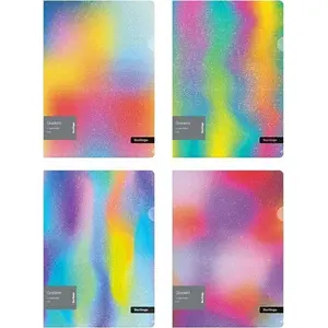 Berlingo A4 Plastic Document Sleeve PP Gradient patterned pack of 4